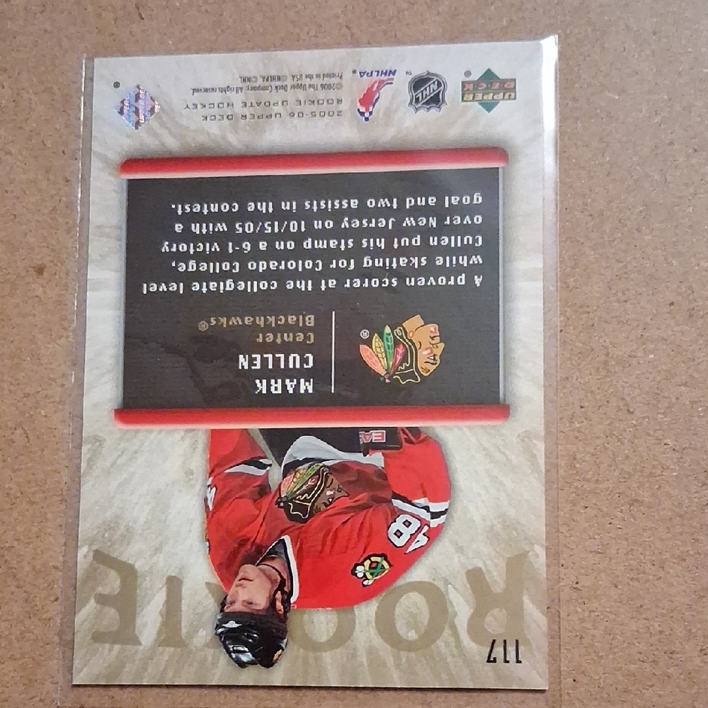 Mark Cullen Rookie Card - Picture 4 of 4